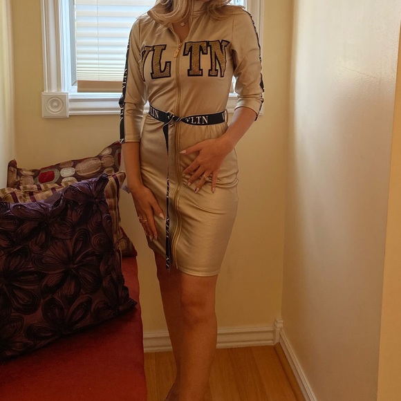 Stunning Vegan Leather Dress - Picture 2 of 6